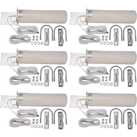 6x WLAN-Antenne 4G LTE Antenne SMA 12DBi Omni-Antenne Stecker 5M Dual-Kabel 2,4 GHz kompatibel mit ZTE Routern B315 E8372 E3372 SMA Stecker-JXLGV (1/5)
