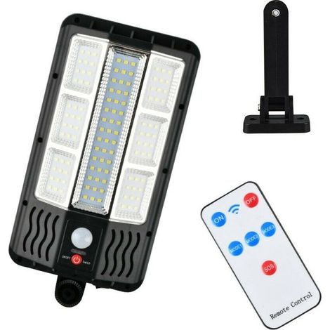 TRADE SHOP - Faro Lampione Stradale Pannello Solare Con Sensore Telecomando 117 Led Smd Ta146 - (1/4)