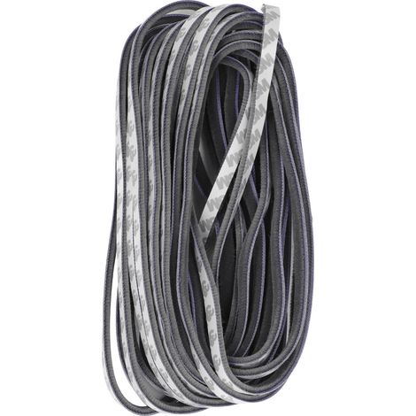 Joint d'étanchéité auto-adhésif pour fenêtres et portes, isolation phonique, coupe-vent et anti-poussière, gris 9 x 5 mm (1/5)