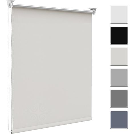Store Enrouleur Occultant sans Perçage, Beige 55l x 130L cm, Isolant Thermique pour Fenêtre ou Porte, Facile à Installer, Protéger Votre Vie Privée, pour Chambre,Salon, Salle de Bain (1/5)