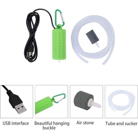 Mini Pompe à air Portable USB pour Aquarium USB Pompe à Oxygène USB économie d'énergie Super Silencieuse Pompe Air Aquarium Silencieuse Aquarium Pompe à air Poisson Pompe réservoir (1/4)