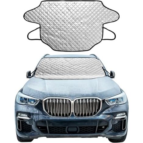 Frontscheibenabdeckung Winterabdeckung Sonnenschutz Faltbare 195x125 cm für Auto SUV PKW gegen Schnee EIS Frost Staub UV-Schutz (1/5)