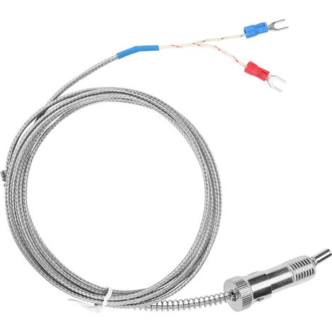 Capteur de température à thermocouple de type K à ressort de compression à baïonnette, fil 0-400℃ (3 m) (1/5)