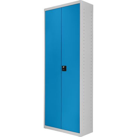ADB Regalschrank, 1950 x 710 x 300 mm, (RAL7035 / 5012) ohne Fachböden (1/5)
