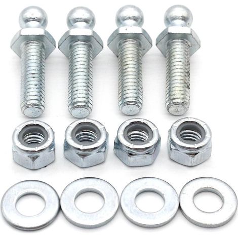 10-mm-Kugelgelenkbolzen mit Befestigungsmaterial - 5/16-18 Gewinde x 3/4 Zoll langer Schaft - Gasdruckfeder-Befestigungselement (