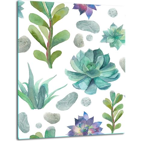 GLASSCHUTZPLATTE FÜR INDUKTION 40x52 BLUMEN (1/5)