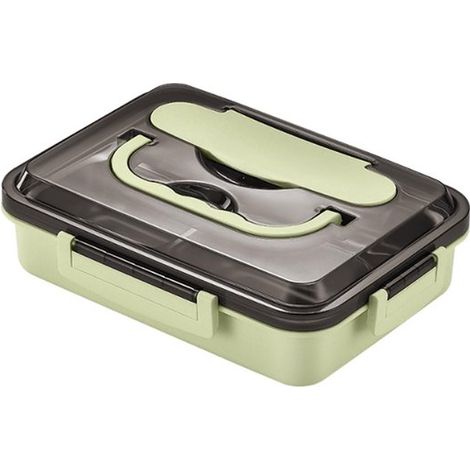 Fiambrera bento de acero inoxidable 304 - 5 compartimentos - verde 3024 (1/5)