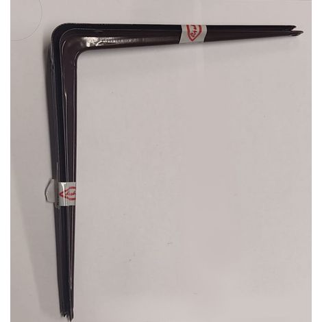 FISCHER - COPPIA REGGIMENSOLE NERVATE PER ARREDO CASA 250x300MM - COLORE MARRONE