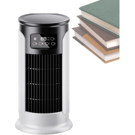 Tragbarer Verdunstungslüfter mit Klimaanlage, kleiner persönlicher Luftkühler mit 300-ml-Wassertank, für Büro, Nacht und Camping (1/5)