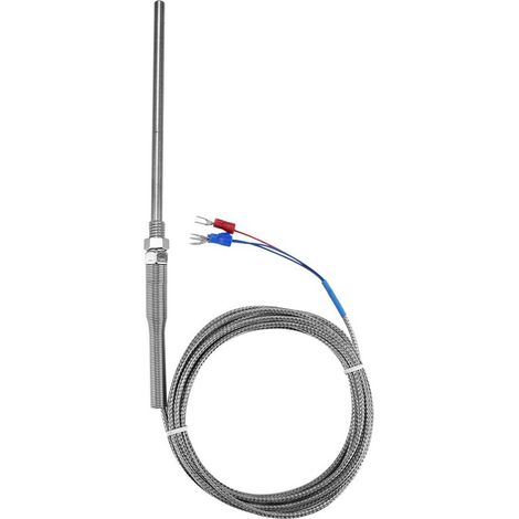 M8-Gewinde PT100 Platin-Widerstandsthermoelement, 100 mm Sonden-Temperatursensorkabel 0-400℃ (3 m) (1/5)
