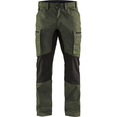 Pantalone manutenzione BLAKLADER Stretch Tg.48 - VERDE MILITARE/NERO - 145918454699-48 (1/4)