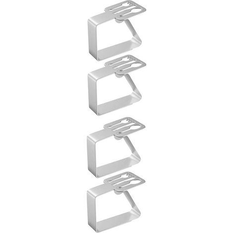 Pinces Pour Nappe - Acier Inoxydable 1 1 Mm - Adaptables Jusqu'à 3 Cm D'épaisseur - Pour Intérieur Patio Mariage - 4 Pièces (1/5)