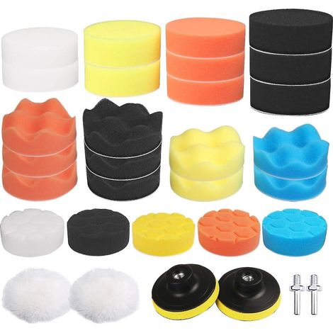 Accessoire de polissage pour tournevis sans fil - Ensemble de 31 éponges pour voitures (1/5)