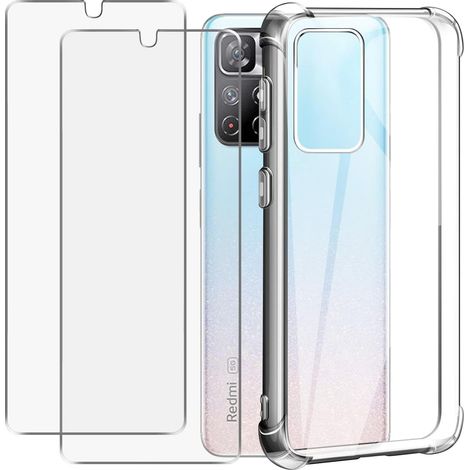 CUSTODIA PER TELEFONO REDMI NOTE 11 TRASPARENTE + 2X VETRO (1/5)