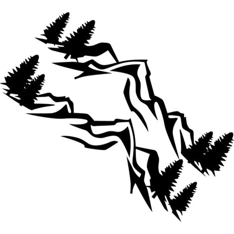autocollants décoratifs de montagne pour voiture et véhicule
