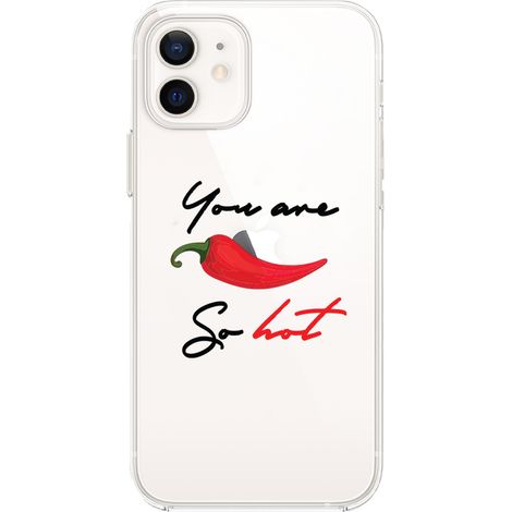 iPhone 12 Mini Hülle, Transparent, Silikon Flexi, Chili Pepper (1/5)