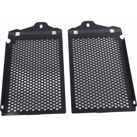 Accessoires moto protecteur de radiateur acier inoxydable noir 257x134mm pour R1200GS LC 2013-2018 et LC aventura 2013-2018, lot de 2 grilles et 4 colliers serflex (1/5)