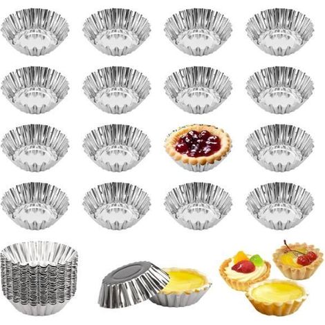 25 Pièces Moule A Tartelette,Moule Mini Quiche,Moule à Tartelette,Moule à Tarte Aux Oeufs,Moule Mini Tartelette,Moules Cuisson - sh (1/4)