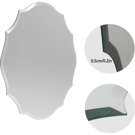 Espejo de pared, diseño asimétrico, versátil para cualquier espacio. (1/2)