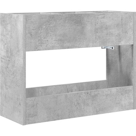 Structure de parasol gris béton, 65 x 24 x 50 cm, en bois composite