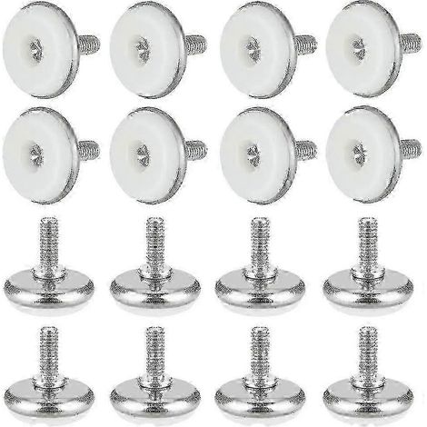 30 pieds de cric réglables et fiables, pieds de nivellement en polymère et acier avec écrous, M6x15x30mm, blancs. (1/5)