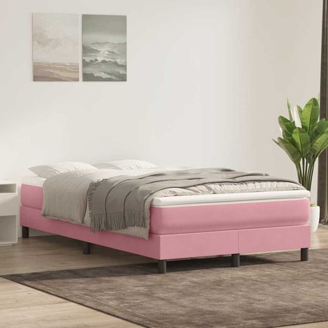 Boxspringbett ohne Matratze Rosa 120x220 cm Samt