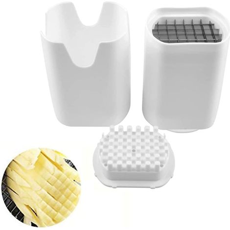 Coupe-Pommes de Terre - Coupe-Légumes en Lanières - Pour Frites et Chips - Lame en Acier à Haut Carbone - Base Anti-Dérapante - 1 Pièce (1/5)