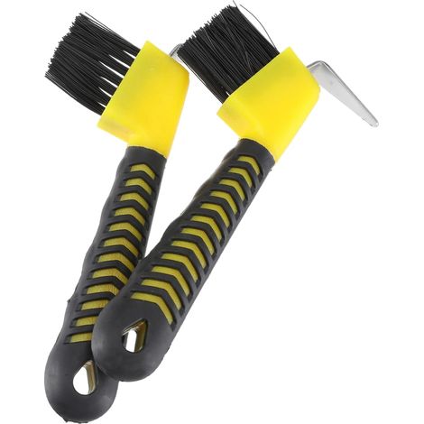 Crochet à Sabot Lot 2 Nettoyage avec Brosse pour Cheval et Boue Pp Tpe, Poignée Confortable, Résistant à Rouille, pour Toilettage des Crins Couleur Aléatoire (1/5)