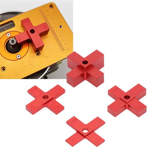 Ensemble de 4 jauges de hauteur en croix pour le travail du bois, ensemble d'outils de mesure modulaires en 4 pièces (1/5)