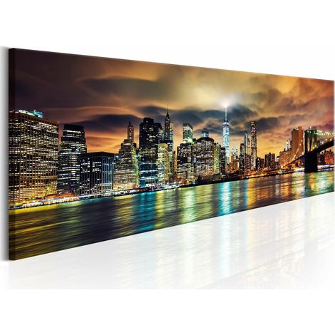 Tableau ciel new-yorkais - 135 x 45 cm (1/4)