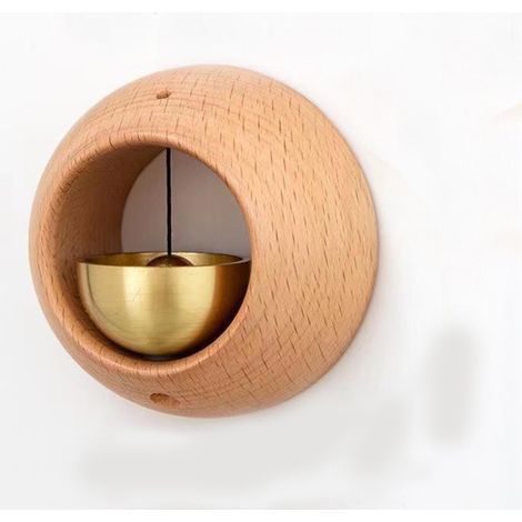 Sonnette de porte en bois  Sonnette d'ouverture de porte  Sonnette d'entrée en bois pour chambre, jardin, réfrigérateur, restaurant (1/5)