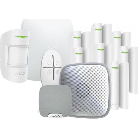 Ajax Kit antifurto wireless Bianco HUB2 GSM(4G) + SENSORE + 7 CONTATTI + SIRENE - 51174 - 42964