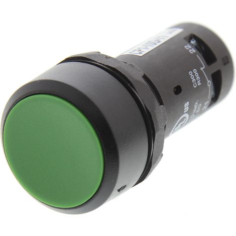 Bouton-poussoir ABB Vert , Momentané, Compact, NO/NF ( Prix pour 1 ) (1/2)