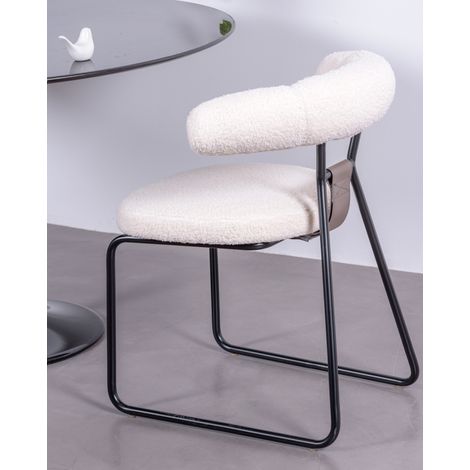 Nest Dream - Designerstuhl mit Bouclé-Polsterung - Oxford - Weiß (1/5)