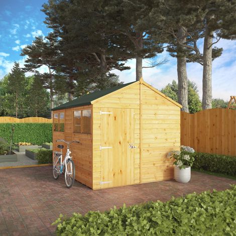 Waltons 10 x 8 Premium Wooden Shed Shiplap Apex Tongue and Groove with Windows 10ft x 8ft (1/5)