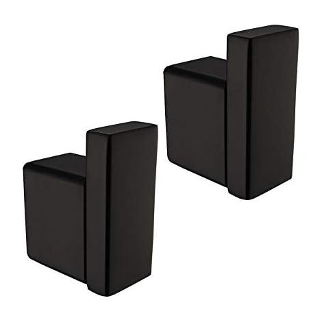 Serviette/Robe Crochet Vêtements Chapeau Crochets Pour Salle de Bains Garage cuisine Hôtel Porte SUS 304 Acier Inoxydable 2 Pack Wall Mount, Finition Noire Mate, N1001BK Matt Black Rohe Hook