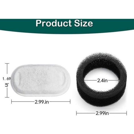 Filtre Fontaine À Eau Pour Chat - Triple Filtration Charbon Actif Et Résine - Compatible Fontaines Acier Inoxydable 2 L 3,2 L 4 L - 8 Pièces (1/5)