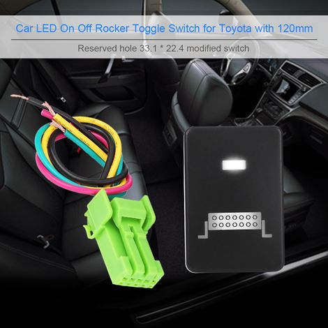 GARRYFIZH Interrupteur à bascule marche/arrêt pour barre lumineuse LED de voiture (Camery, Yaris, Highlander, Prius, Carora)