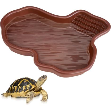 Gamelle Reptile,Reptile Growth Accessoire Terrarium,Grand Bol d'eau pour Reptiles,Bol de Nourriture pour Reptiles,bac de Bain pour Nourriture et Eau,pour Animaux de Compagnie,Tortue,lézard (1/5)