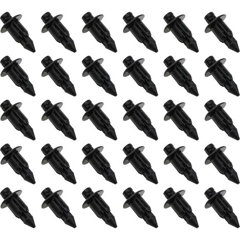 30x Plastic Fairing Clip Rivet Retaining Panel Trim Black 6mm Hole Compatible with Honda Compatible with Yamaha Compatible with Suzuki (1/5)