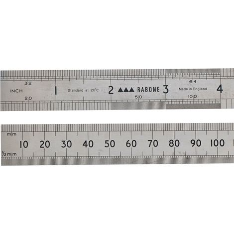 Stanley 64R Two Sided Rustless Rule 150mm 6in STA035400 0-35-400 Metric Imperial