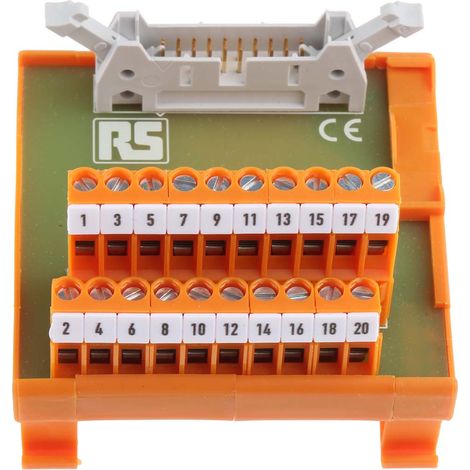 Module d'interface IDC 20 Contacts, Montage sur Rail DIN ( Prix pour 1 )