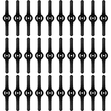 Enowelir 30 Lames De Rechange En Plastique Compatibles Coupe Bordures Sans Fil Et Tondeuse À Gazon Accessoires Jardin (1/4)