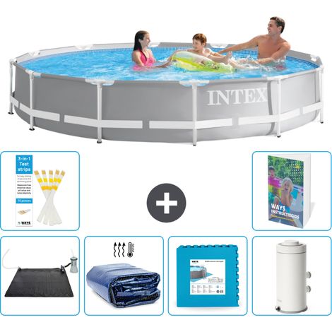 Prism Frame Pool Rund - 366x76 cm - 7-teilig S166