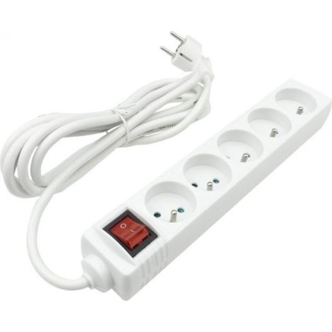 Multiprise Ecolight 5 prises 3 m avec interrupteur