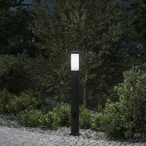 Lampada da esterno vidaxl pollerleuchte con presa ip44 80 cm
