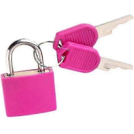 Lot de 4 cadenas pour valise avec clés, petits cadenas à poignée, mini cadenas colorés pour bagages, casiers, valises, école, classeurs, salle de sport. (1/5)