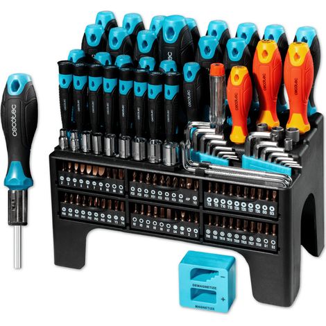 Cecotec Juego de Destornilladores HardGyro 1260 Magnetic. 126 Piezas, Acero CR-V, 3 Destornilladores VDE, 60 Puntas S2, Carraca (1/3)