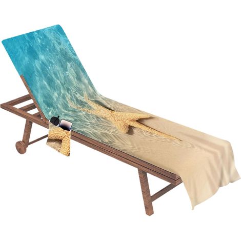 Strandliegenabdeckung 210 x 74 cm saugfähige Mikrofaser