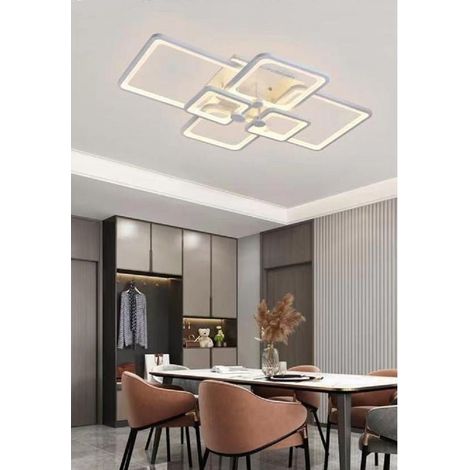 Lustre Plafonnier Carrés Plafonnier Led Design Moderne C26-b